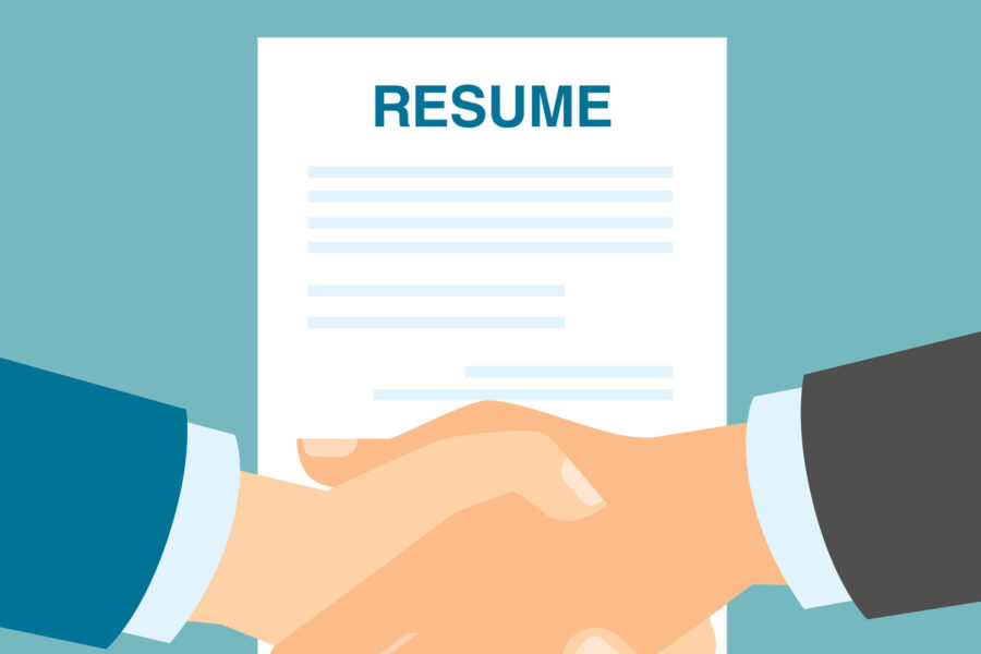 cv vs resume- cartoon image of a resume