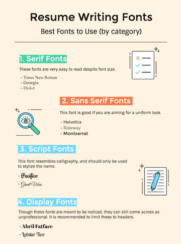 Best font resumes - best resume fonts to use by category
