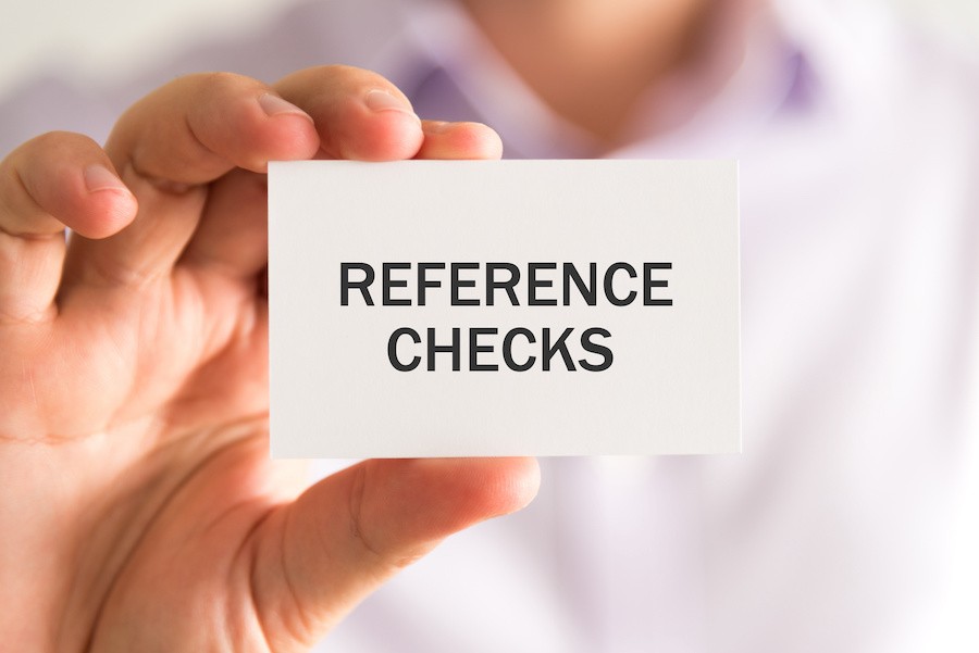 Reference checks on notecard