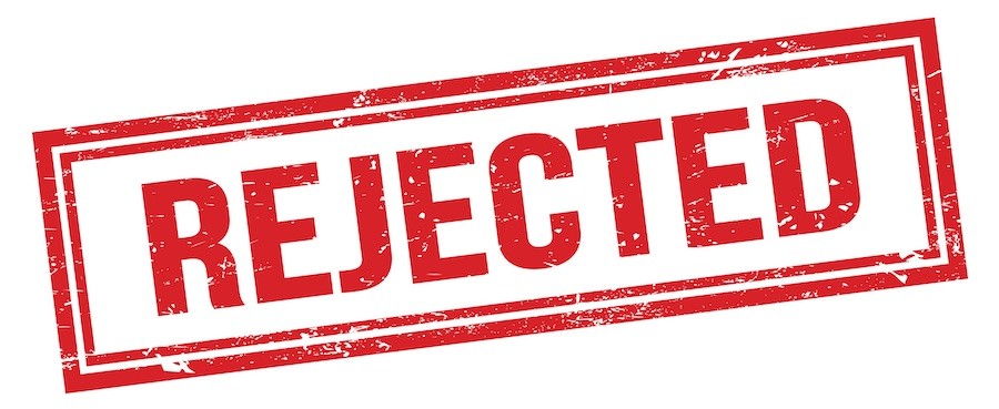 how to reject a candidate- rejected in bold letters on a white background