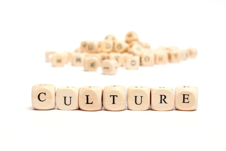 cubes of letters "culture" for organizational culture importance